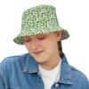 I'm Kind of a Big Dill - Green Pickles - Black Text on White - Biker Bucket Hat - Image 2