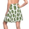 Pickle Snatcher - Thief - Fan - Green Text on White - Women's Skater Skirt - Image 2