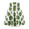Pickle Snatcher - Thief - Fan - Green Text on White - Women's Skater Skirt - Image 4