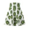 Pickle Snatcher - Thief - Fan - Green Text on White - Women's Skater Skirt - Image 5
