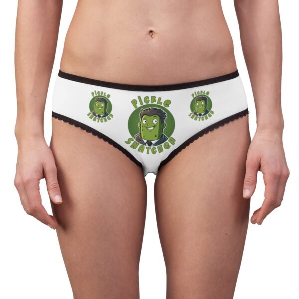 Pickle Snatcher - Thief - Fan - Green Text on White - Women's Briefs
