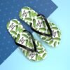 I'm Kind of a Big Dill - Green Pickles - Black Text on White - Flip Flops - Image 4