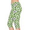 I'm Kind of a Big Dill - Green Pickles - Black Text on White - Women's Capri Leggings - Image 4