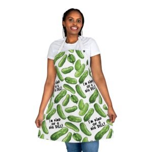 I'm Kind of a Big Dill - Green Pickles on White - Pickle Novelty Apron