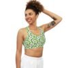I'm Kind of a Big Dill - Green Pickles - Black Text on White - Seamless Sports Bra - Image 3