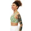 I'm Kind of a Big Dill - Green Pickles - Black Text on White - Seamless Sports Bra - Image 4