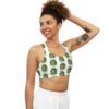 Pickle Snatcher - Thief - Fan - Green Text on White - Seamless Sports Bra - Image 3
