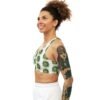 Pickle Snatcher - Thief - Fan - Green Text on White - Seamless Sports Bra - Image 4
