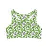 I'm Kind of a Big Dill - Green Pickles - Black Text on White - Seamless Sports Bra - Image 5