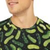 Doodle Pickles - Green on Black - Men's Polyester Tee - T-shirt - Image 6