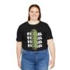 Pickles Times Four - Pickle Design - Foodie - Black - Unisex Jersey Short Sleeve Tee - Image 8