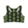 Pickle Snatcher - Thief - Fan - Green Text on Black - Seamless Sports Bra - Image 6