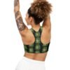Pickle Snatcher - Thief - Fan - Green Text on Black - Seamless Sports Bra - Image 2