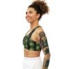 Pickle Snatcher - Thief - Fan - Green Text on Black - Seamless Sports Bra - Image 4