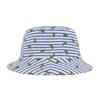 Blue and White Stripes With Green Pickles Design - Bucket Hat - Image 7