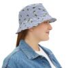 Blue and White Stripes With Green Pickles Design - Bucket Hat - Image 4
