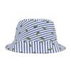 Blue and White Stripes With Green Pickles Design - Bucket Hat - Image 8