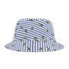 Blue and White Stripes With Green Pickles Design - Bucket Hat - Image 10