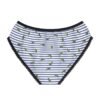 Blue and White Stripes With Green Pickles Design - Women's Briefs - Image 6