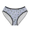 Blue and White Stripes With Green Pickles Design - Women's Briefs - Image 5