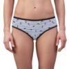 Blue and White Stripes With Green Pickles Design - Women's Briefs - Image 4