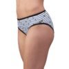 Blue and White Stripes With Green Pickles Design - Women's Briefs - Image 3