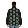 DILL-ivering A Perfect Dab - Pickle Puns - Black Background - Men's Puffer Jacket - Image 2