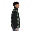 DILL-ivering A Perfect Dab - Pickle Puns - Black Background - Men's Puffer Jacket - Image 3