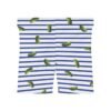 Blue and White Stripes With Green Pickles Design - Women's Biker Shorts - Image 7