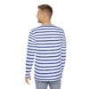 Breton Style Blue and White Striped T-Shirt - Men's Long Sleeve Shirt - Image 2